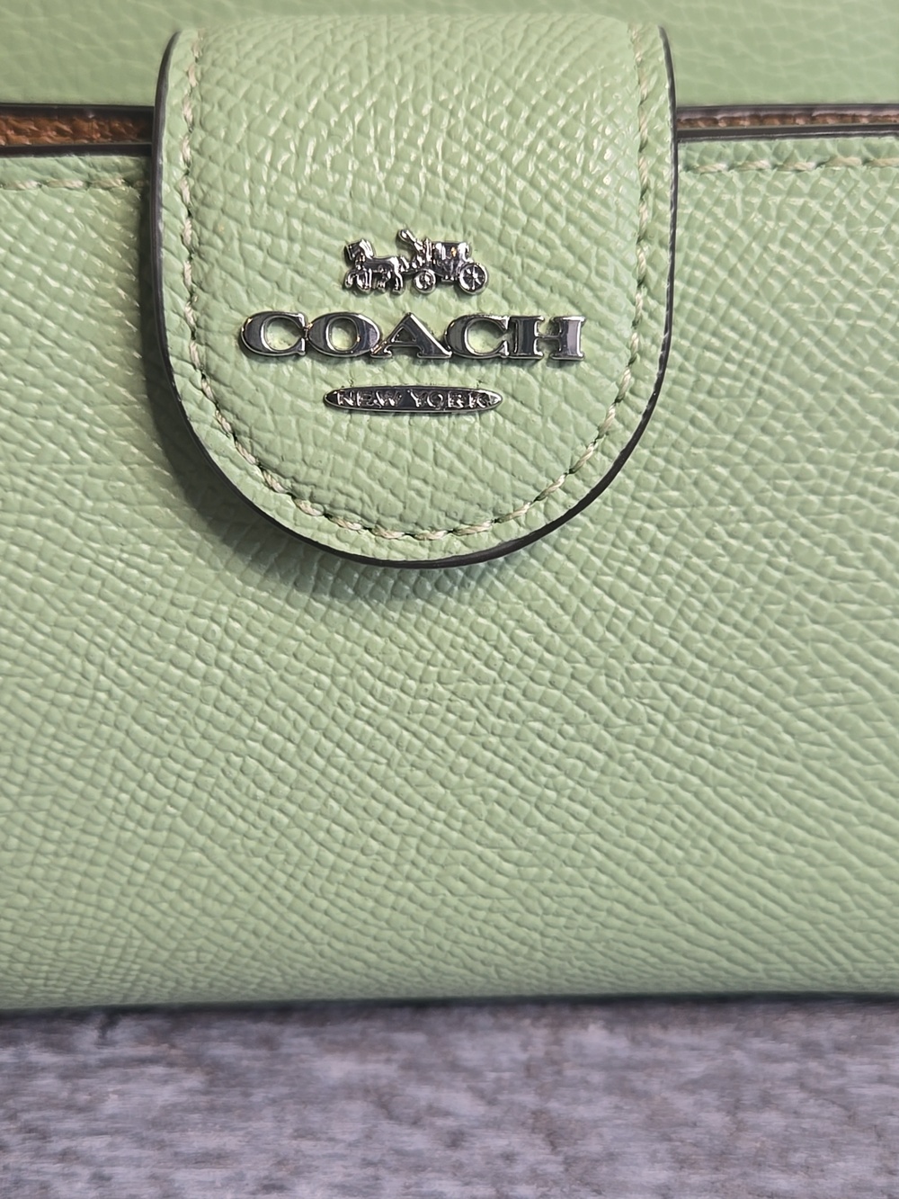 Coach Mollie Tote 25 with Matching Wallet Pale Pistachio Set Crossbody Strap - Picture 4 of 16